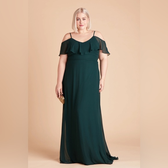 1X /14 / 16 JANE CONVERTIBLE BRIDESMAID DRESS CHIFFON EMERALD - Picture 3 of 8